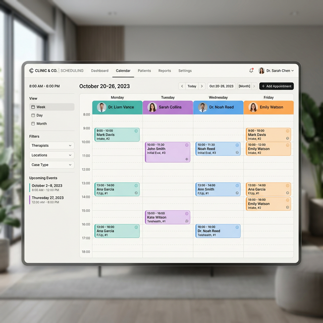 Clinica Smart Management Dashboard Preview